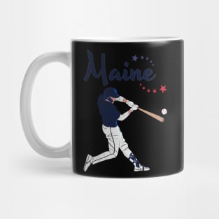 Maine USA Baseball Mug